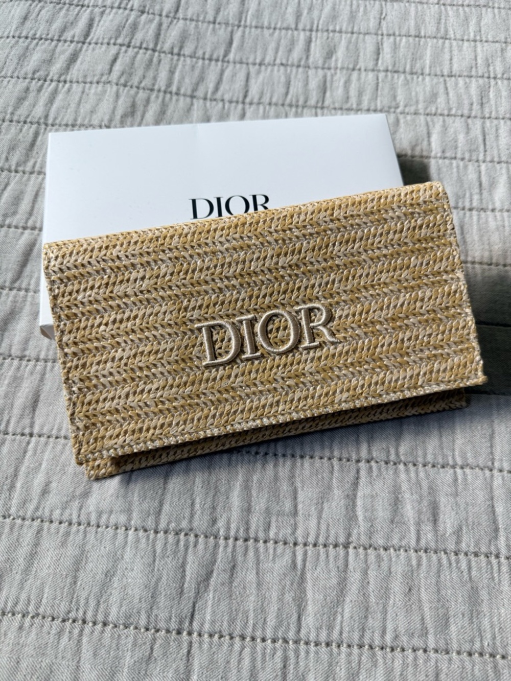Dior Raffia Clutch - Natural Beige GWP